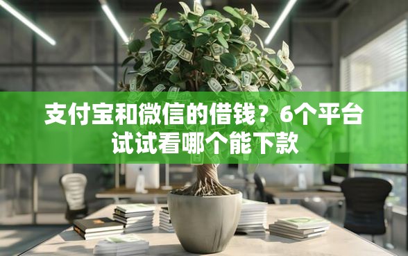 支付宝和微信的借钱？6个平台试试看哪个能下款