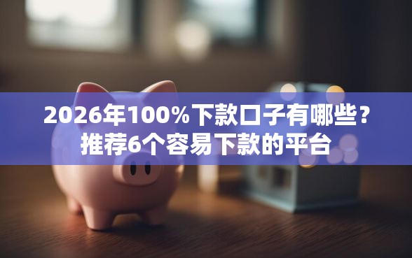 2026年100%下款口子有哪些？推荐6个容易下款的平台