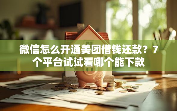 微信怎么开通美团借钱还款?7个平台试试看哪个能下款 微信怎么开通美团借钱还款?7个平台试试看哪个能下款