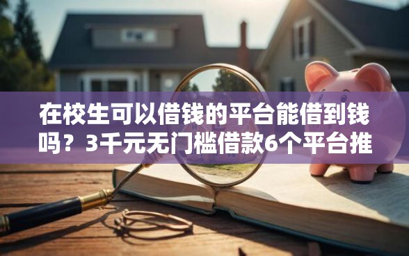 在校生可以借钱的平台能借到钱吗？3千元无门槛借款6个平台推荐