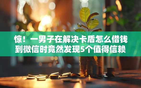 惊！一男子在解决卡盾怎么借钱到微信时竟然发现5个值得信赖的借贷软件，事后分享了出来