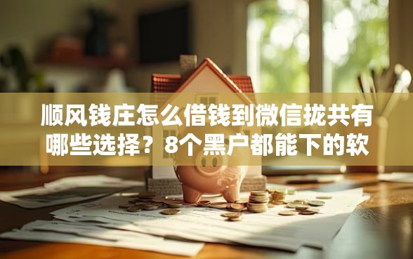 顺风钱庄怎么借钱到微信拢共有哪些选择？8个黑户都能下的软件详解