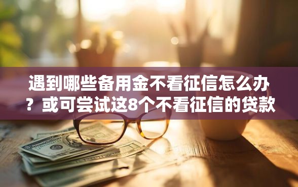 遇到哪些备用金不看征信怎么办？或可尝试这8个不看征信的贷款平台