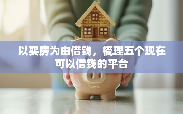 以买房为由借钱，梳理五个现在可以借钱的平台