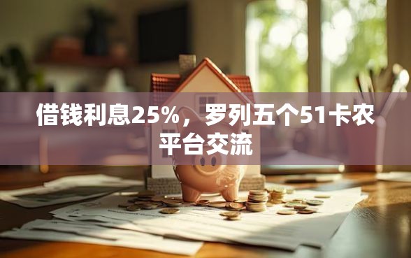 借钱利息25%，罗列五个51卡农平台交流