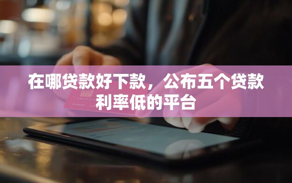 在哪贷款好下款，公布五个贷款利率低的平台