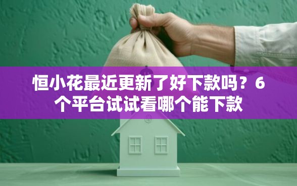 恒小花最近更新了好下款吗？6个平台试试看哪个能下款