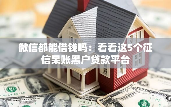 微信都能借钱吗：看看这5个征信呆账黑户贷款平台