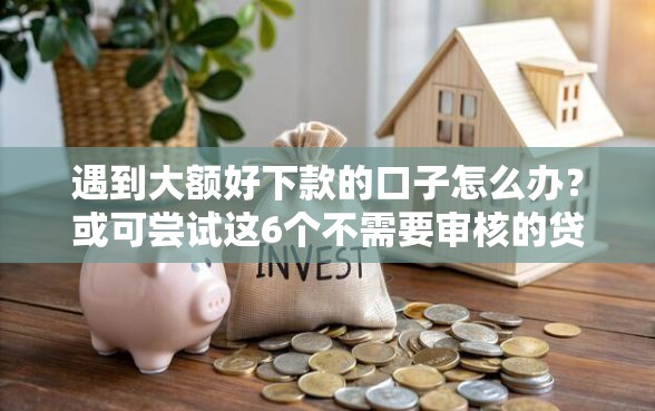 遇到大额好下款的口子怎么办？或可尝试这6个不需要审核的贷款平台