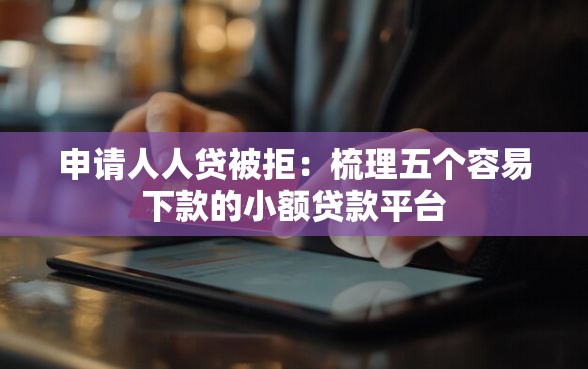 申请人人贷被拒：梳理五个容易下款的小额贷款平台