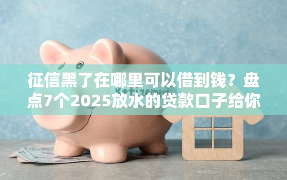 征信黑了在哪里可以借到钱？盘点7个2025放水的贷款口子给你参考