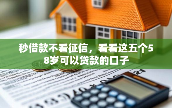 秒借款不看征信，看看这五个58岁可以贷款的口子