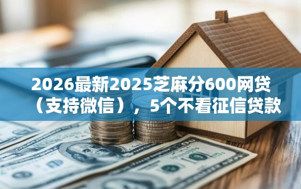 2026最新2025芝麻分600网贷（支持微信），5个不看征信贷款平台无私分享