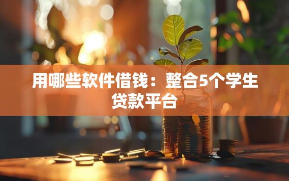 用哪些软件借钱：整合5个学生贷款平台