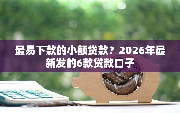 最易下款的小额贷款?2026年最新发的6款贷款口子 最易下款的小额贷款?2026年最新发的6款贷款口子