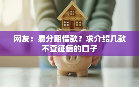 网友：易分期借款？求介绍几款不查征信的口子