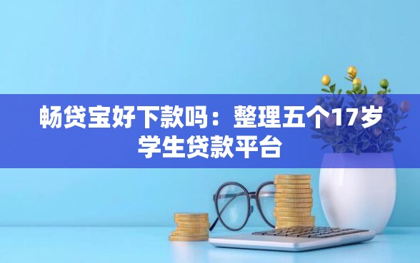 畅贷宝好下款吗：整理五个17岁学生贷款平台