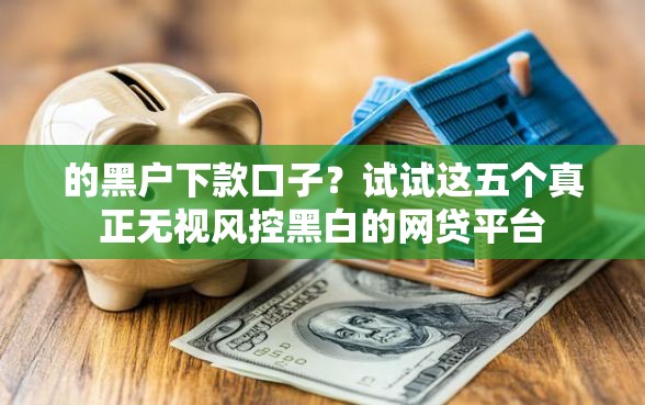 的黑户下款口子？试试这五个真正无视风控黑白的网贷平台