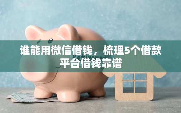 谁能用微信借钱，梳理5个借款平台借钱靠谱