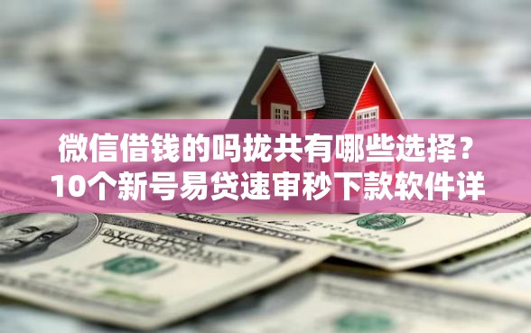 微信借钱的吗拢共有哪些选择？10个新号易贷速审秒下款软件详解