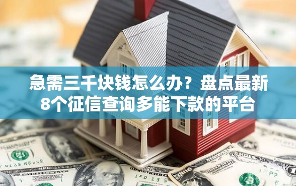 急需三千块钱怎么办？盘点最新8个征信查询多能下款的平台