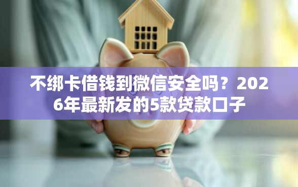 不绑卡借钱到微信安全吗？2026年最新发的5款贷款口子