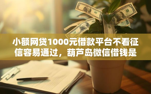 小额网贷1000元借款平台不看征信容易通过,葫芦岛微信借钱是真的吗的6个平台介绍 小额网贷1000元借款平台不看征信容易通过,葫芦岛微信借钱是真的吗的6个平台介绍
