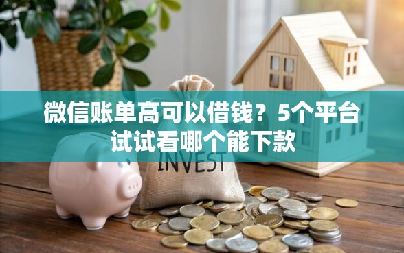 微信账单高可以借钱？5个平台试试看哪个能下款