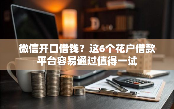 微信开口借钱？这6个花户借款平台容易通过值得一试