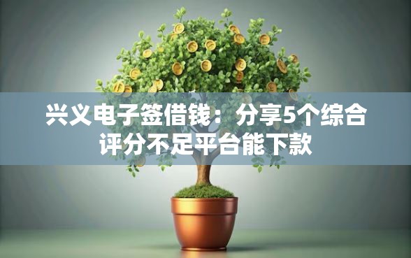 兴义电子签借钱：分享5个综合评分不足平台能下款