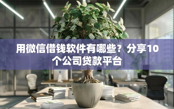 用微信借钱软件有哪些？分享10个公司贷款平台