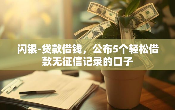 闪银-贷款借钱，公布5个轻松借款无征信记录的口子