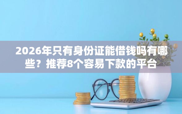 2026年只有身份证能借钱吗有哪些？推荐8个容易下款的平台
