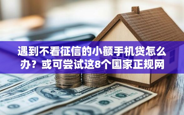 遇到不看征信的小额手机贷怎么办？或可尝试这8个国家正规网贷平台