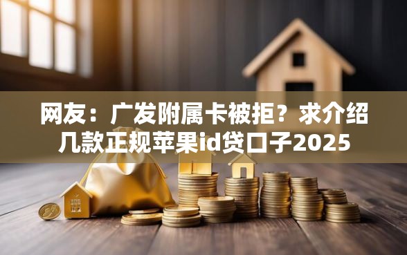 网友：广发附属卡被拒？求介绍几款正规苹果id贷口子2025