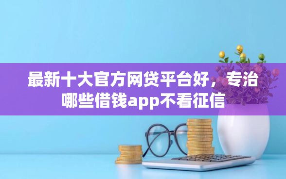 最新十大官方网贷平台好，专治哪些借钱app不看征信