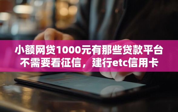 小额网贷1000元有那些贷款平台不需要看征信，建行etc信用卡不通过的7个平台介绍