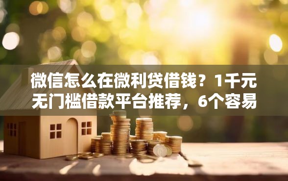 微信怎么在微利贷借钱？1千元无门槛借款平台推荐，6个容易下款的网贷口子盘点
