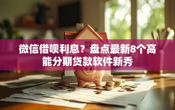 微信借呗利息？盘点最新8个高能分期贷款软件新秀
