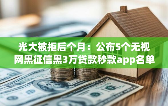 光大被拒后个月：公布5个无视网黑征信黑3万贷款秒款app名单