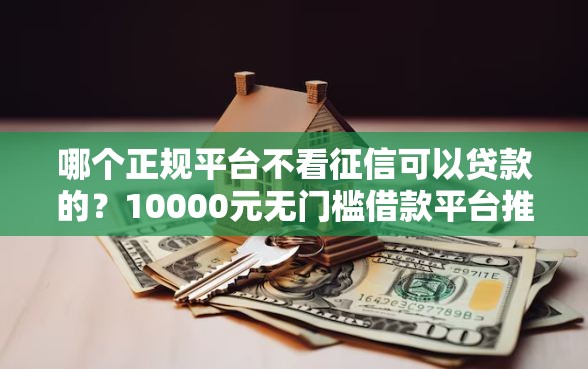 哪个正规平台不看征信可以贷款的？10000元无门槛借款平台推荐，8个2025大花户放水秒下款的口子盘点