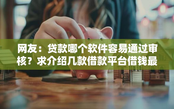 网友：贷款哪个软件容易通过审核？求介绍几款借款平台借钱最靠谱