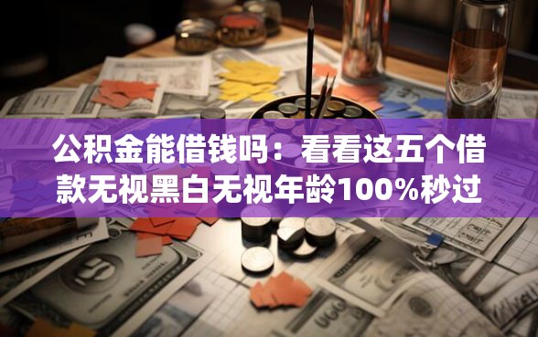 公积金能借钱吗：看看这五个借款无视黑白无视年龄100%秒过app