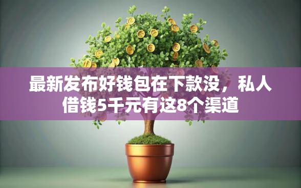 最新发布好钱包在下款没，私人借钱5千元有这8个渠道