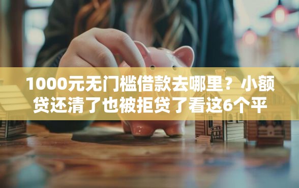 1000元无门槛借款去哪里？小额贷还清了也被拒贷了看这6个平台