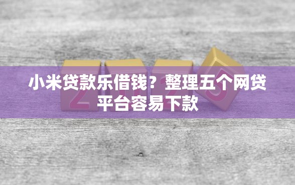 小米贷款乐借钱？整理五个网贷平台容易下款