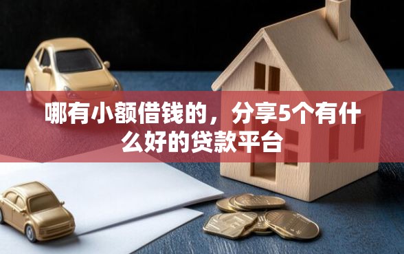 哪有小额借钱的，分享5个有什么好的贷款平台