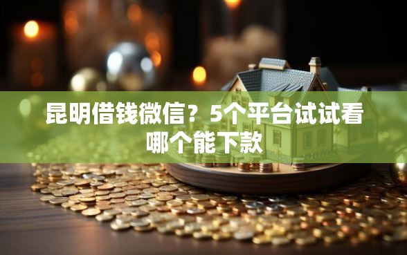 昆明借钱微信？5个平台试试看哪个能下款