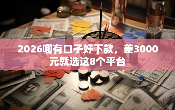 2026哪有口子好下款，差3000元就选这8个平台