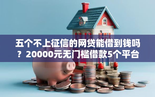 五个不上征信的网贷能借到钱吗？20000元无门槛借款5个平台推荐